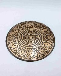 Tibetan [handmade] Gongs With [spiral] Design, Wind Gong, Flat Gong