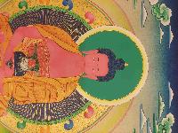 Buddhist Hand Painting Thangka Of Amitabha Buddha [hand Painted], Lamas Art