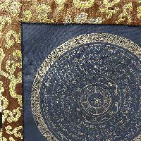 Buddhist Hand Painting Thangka Of Mandala With Polyester Brocade, [hand Painted]