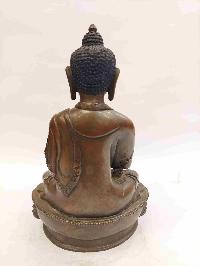 Buddhist Handmade Statue Of Medicine Buddha, [chocolate Oxidized]