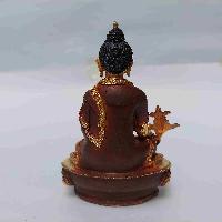 Buddhist Miniature Statue Of Medicine Buddha, [partly Gold Plated, Face Painted]