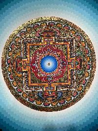 Buddhist Handmade Thangka Of Mandala, [hand Painted]