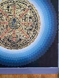 Buddhist Handmade Thangka Of Mandala, [hand Painted]