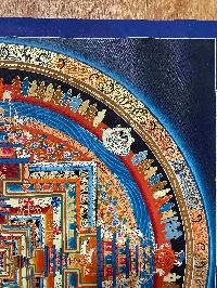 Buddhist Handmade Thangka Of Kalachakra Mandala, [hand Painted]