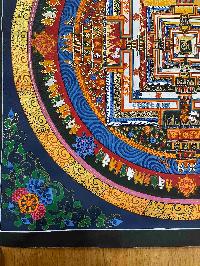 Buddhist Handmade Thangka Of Kalachakra Mandala, [hand Painted]