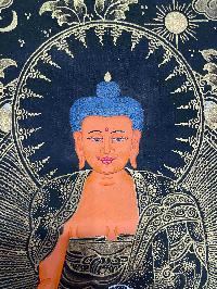 Buddhist Handmade Thangka Painting Of Shakyamuni Buddha, [real Gold, Hand Painted]