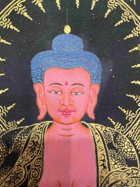 Buddhist Handmade Thangka Painting Of Amitabha Buddha, [real Gold, Hand Painted]