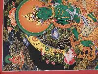 Buddhist Handmade Thangka Of Green Tara, [real Gold, Hand Painted]