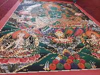 Buddhist Handmade Thangka Of Green Tara, [real Gold, Hand Painted]