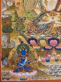 Buddhist Handmade Thangka Of Tararudevi, [real Gold, Hand Painted], Real Gold