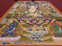 Buddhist Handmade Thangka Of Tararudevi, [real Gold, Hand Painted], Real Gold