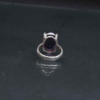 Designer Silver Jewellery With African Amathes Purple Top Design (us Size 8)