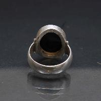 Designer Silver Jewellery With Black Onyx Black Plain Silver Ring ( Us Size 6.5)