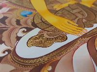 Buddhist Handmade Thangka Of Shakyamuni Buddha, [real Gold, Hand Painted]