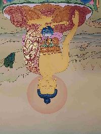 [karma Gadri Art], Handmade Thangka Of Shakyamuni Buddha [real Gold, Hand Painted]