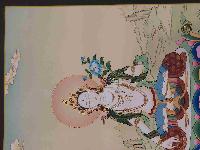[karma Gadri Art], Handmade Thangka Of White Tara, [real Gold, Hand Painted]