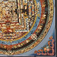 Buddhist Handmade Thangka Of Kalachakra Mandala[real Gold, Hand Painted]