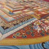 Buddhist Handmade Thangka Of Kalachakra Mandala[real Gold, Hand Painted]