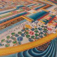 Buddhist Handmade Thangka Of Kalachakra Mandala[real Gold, Hand Painted]