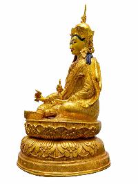 Buddhist Statue Of Padmasambhava [guru Rinpoche]. Finishing [gold Plated]