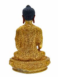 Buddhist Statue Of [shakyamuni Buddha], Finishing, [electro Gold Plated, Face Painted]