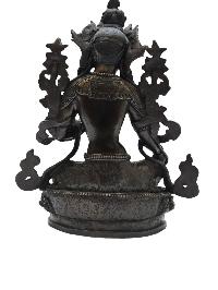 Buddhist Statue Of [green Tara], Oxidized Antique Finishing