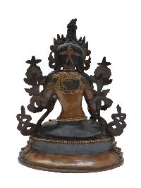 Buddhist Statue Of [white Tara], Double Color Oxidized Finishing