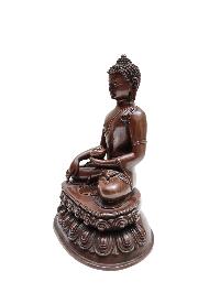 Buddhist Statue Of Shakyamuni Buddha, [chocolates Oxidized] With [plain Design]