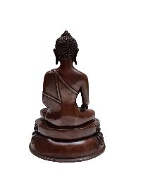 Buddhist Statue Of Shakyamuni Buddha, [chocolates Oxidized] With [plain Design]