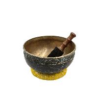 [old], Buddhist Hand Beaten Ultabati Singing Bowl, With Plain Design