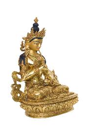 Buddhist Handmade Statue Of Vajrasattva [full Fire Gold Plated], [face Painted]