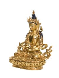 Buddhist Handmade Statue Of Aparimita [full Fire Gold Plated], [face Painted], Amitayus, Chepame