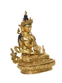 Buddhist Handmade Statue Of Aparimita [full Fire Gold Plated], [face Painted], Amitayus, Chepame