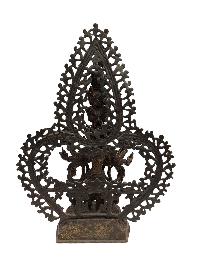 [old], Buddhist Handmade Statue Of Sahasrabhuja Avalokitesvara [gold Plated], [antique]