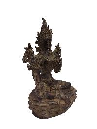 [old], Buddhist Handmade Statue Of Green Tara, Old Stock