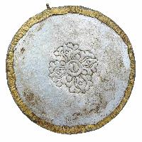 Buddhist Metal Wall Hanging, Calendar With Lotus