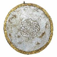 Buddhist Metal Wall Hanging, Calendar With Dharm Chakra