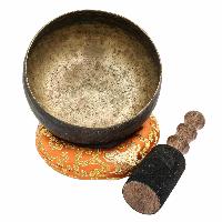 [old] Buddhist Hand Beaten [kopre] Singing Bowl, With [antique] Finishing