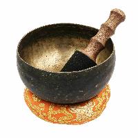 [old] Buddhist Hand Beaten [kopre] Singing Bowl, With [antique] Finishing