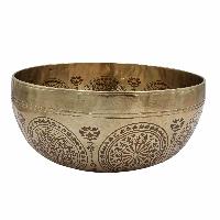 Buddhist Hand Beaten Jambati Singing Bowl, With Premium Etching Carving