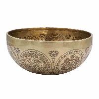 Buddhist Hand Beaten Jambati Singing Bowl, With Premium Etching Carving