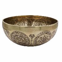 Buddhist Hand Beaten Jambati Singing Bowl, With Premium Etching Carving