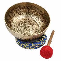 Buddhist Hand Beaten Jambati Singing Bowl, With Premium Etching Carving