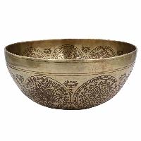 Buddhist Hand Beaten Jambati Singing Bowl, With Premium Etching Carving