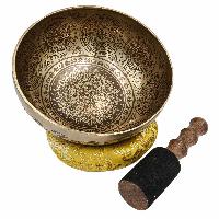 Buddhist Hand Beaten Jambati Singing Bowl, With Premium Etching Carving