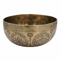 Buddhist Hand Beaten Jambati Singing Bowl, With Premium Etching Carving