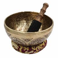 Buddhist Hand Beaten Jambati Singing Bowl, With Premium Etching Carving