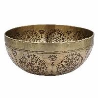 Buddhist Hand Beaten Jambati Singing Bowl, With Premium Etching Carving