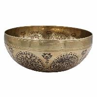 Buddhist Hand Beaten Jambati Singing Bowl, With Premium Etching Carving