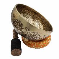 Buddhist Hand Beaten Jambati Singing Bowl, With Premium Etching Carving